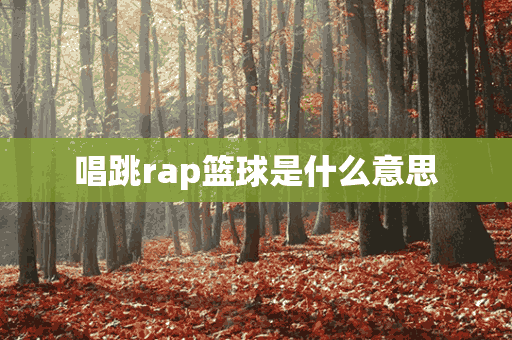 唱跳rap篮球是什么意思(唱跳rap篮球是什么意思网络用语)